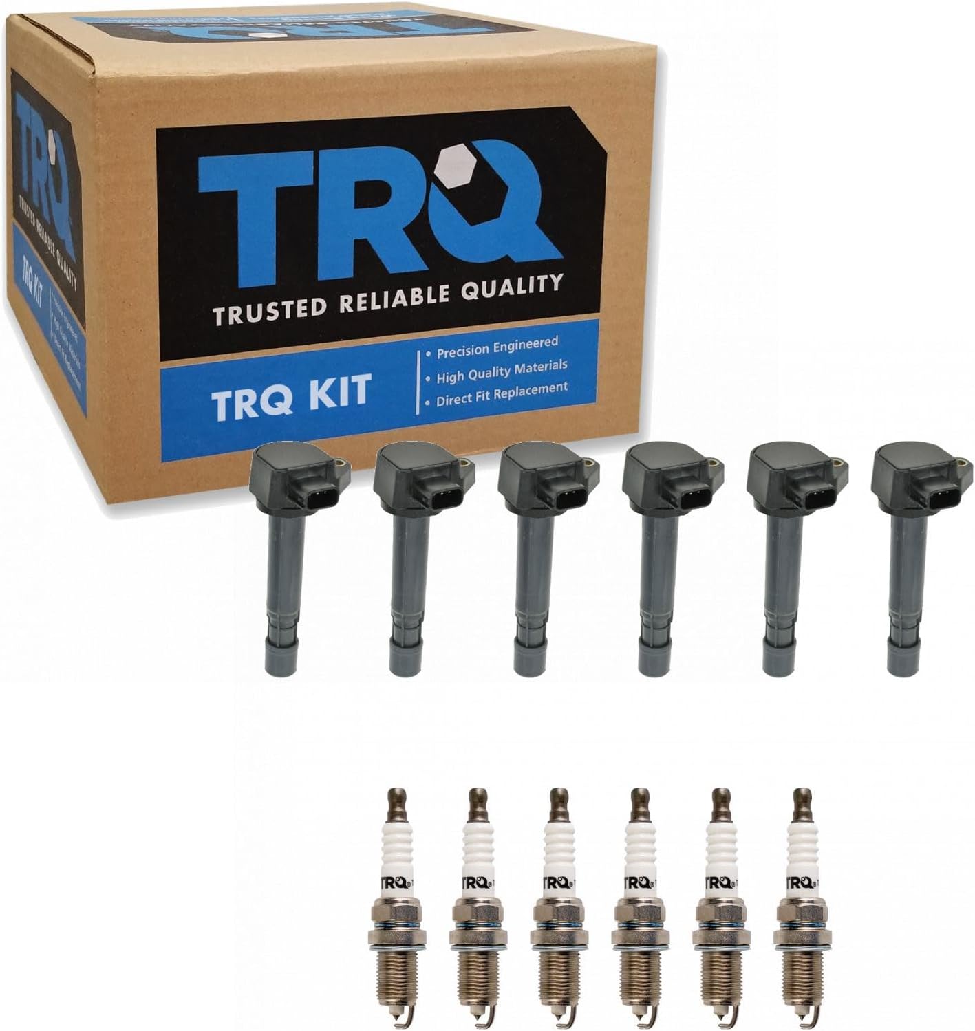 TRQ Ignition Coil and Spark Plug Kit 12 Piece Iridium Spark Plugs Compatible with 2004-2007 Saturn Vue