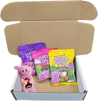 M&S Percy Pig Gift Easter Hamper, 3x Random Sweets Selection with 1x Percy Pig Hanging Toy