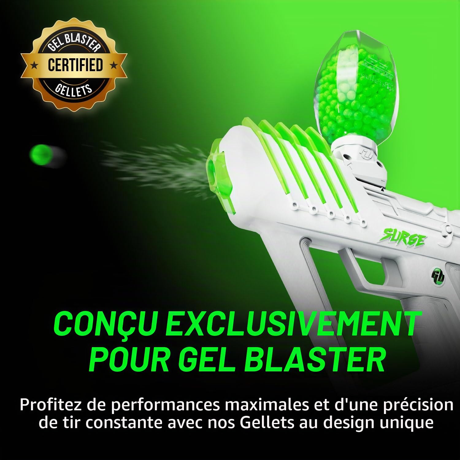 Gel Blaster 100.000 Gellets Recharge Multipacks de munitions – Conçues pour Les Gel Blasters – Boules de Gel Non Toxiques à Base d'eau, à partir de 14 Ans