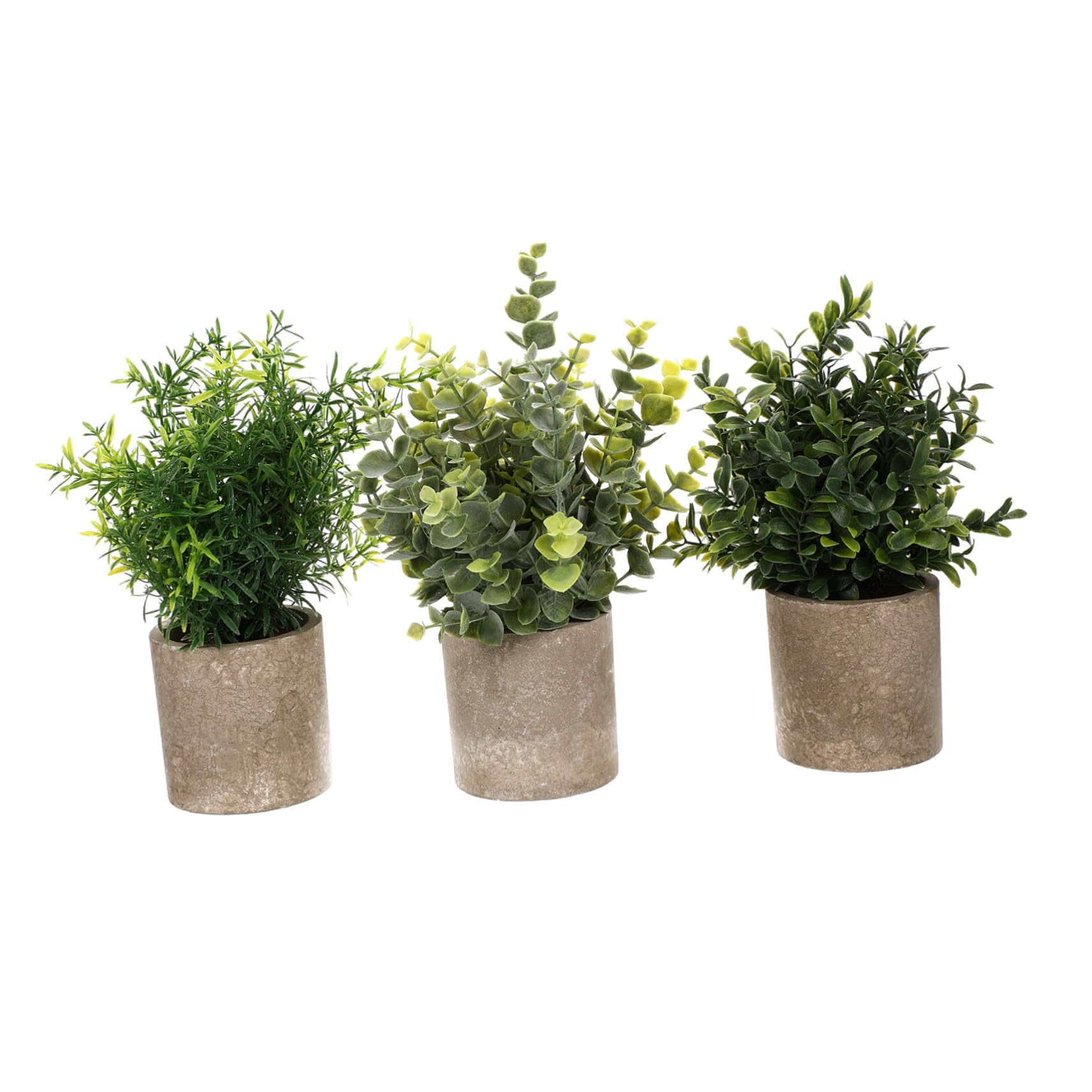 Gatuida 3piezas Plantas de Verdes Artificiales Eucalipto Falso Bonsái Falso para Decoración de Escritorio Casa y Oficina