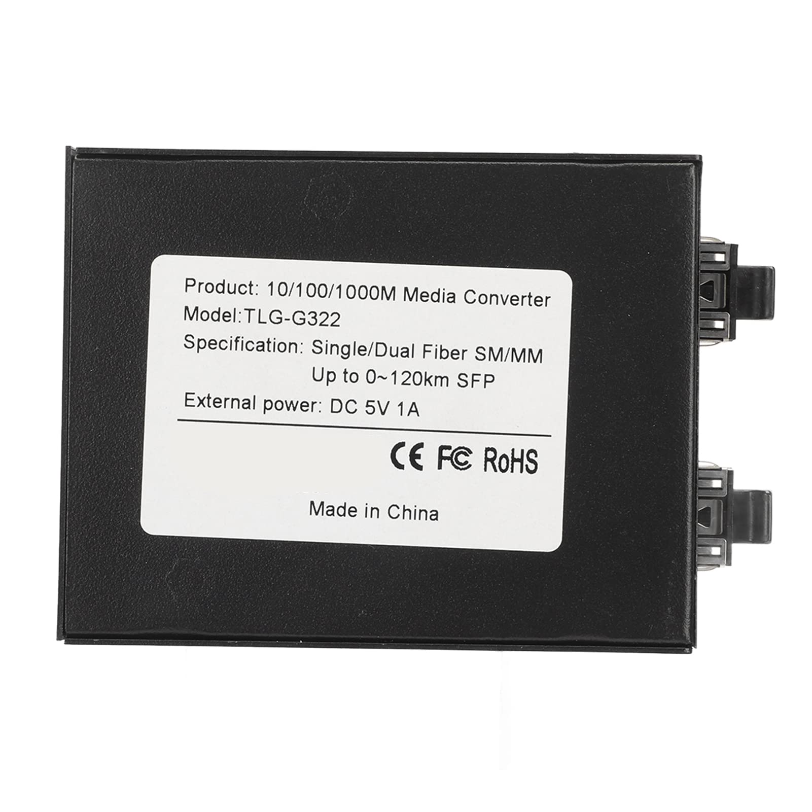 Bewinner Convertisseur de Média Fibre Multimode, Convertisseur de Média Fibre Gigabit SFP vers RJ45, Convertisseur Fibre vers Ethernet MePlug and Play Fibre Multimode, compatibilité