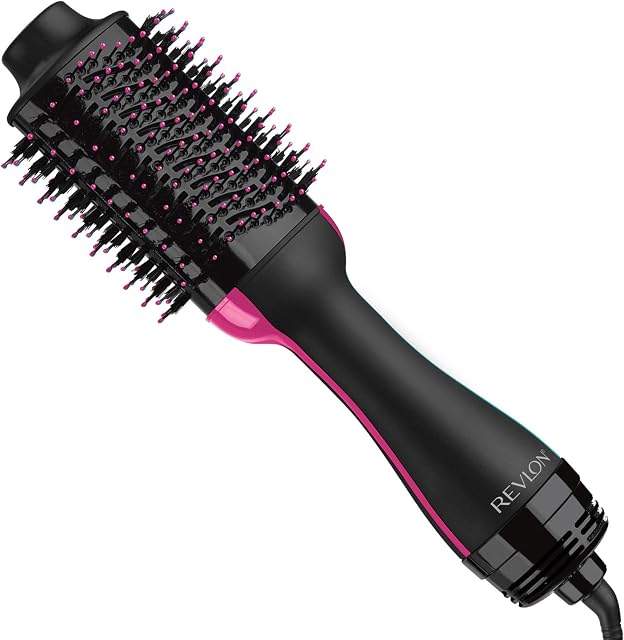 Revlon RVDR5222F One-Step Volumizer and Ionic Hair Dryer with Advanced Ionic Technology, Hot Air Brush, Less Frizz, 3 Heat/ 2 Speed Settings, Black