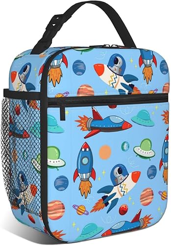 cuesr Lonchera de construcción para niños y niños, térmica, bonita bolsa de almuerzo para la escuela