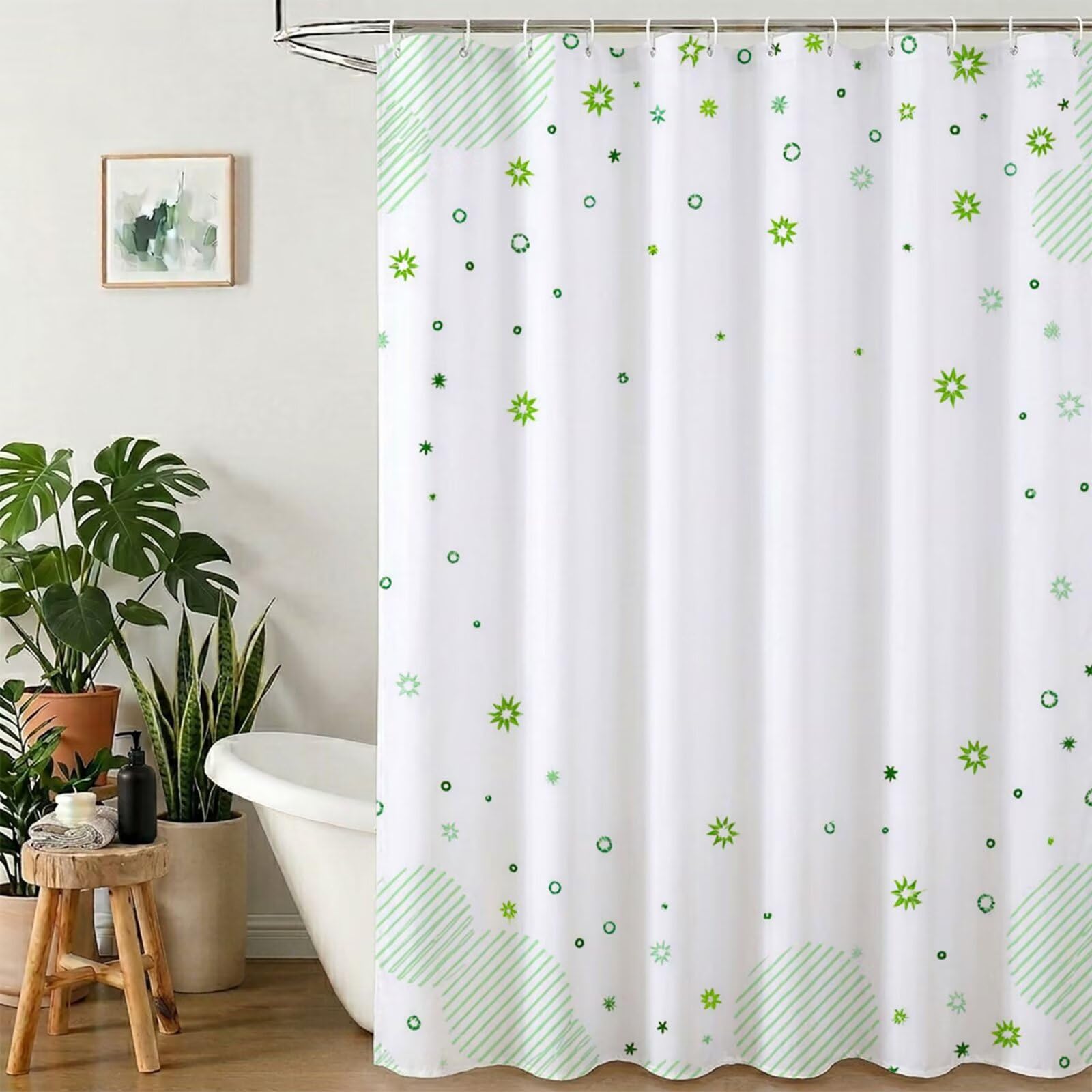 Rideau de douche 200x200 lavable idéal pour une grande baignoire familiale