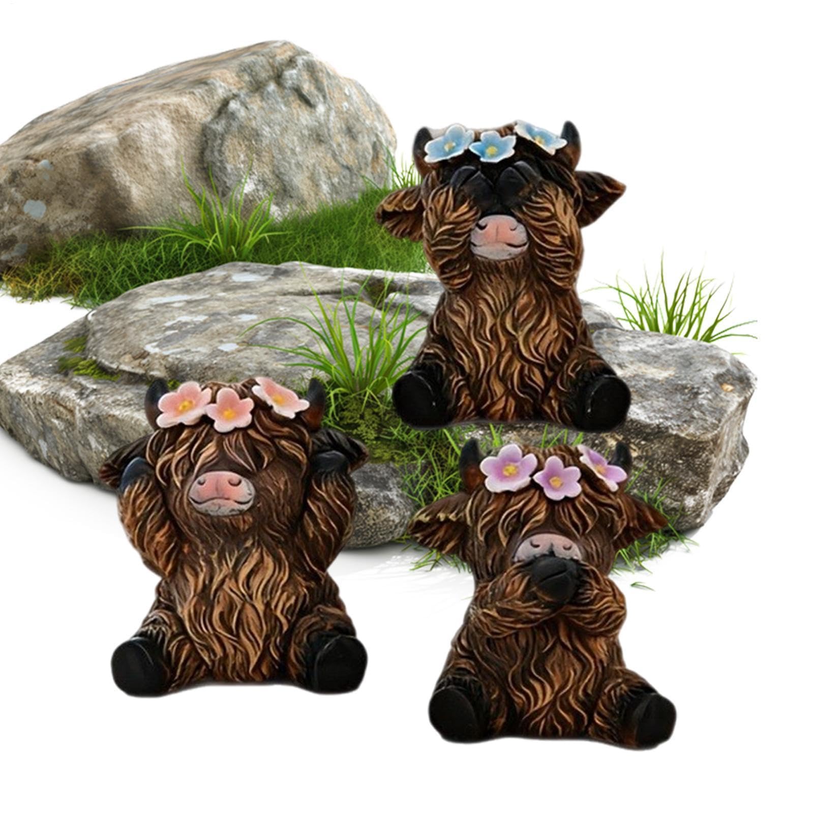 Figurines de vache décoratives pour égayer un jardin ou un bureau trop vide