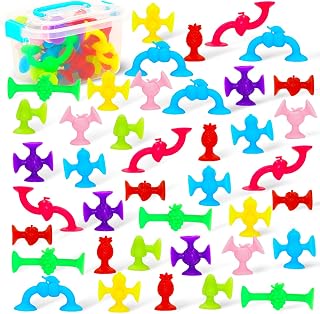 Suction Cup Toys, Silicone Sensory Toys, Stress Relief Autism Toy for Kids, Travel Fruit Toy for Airplane with Storage, Fine Motor Skills