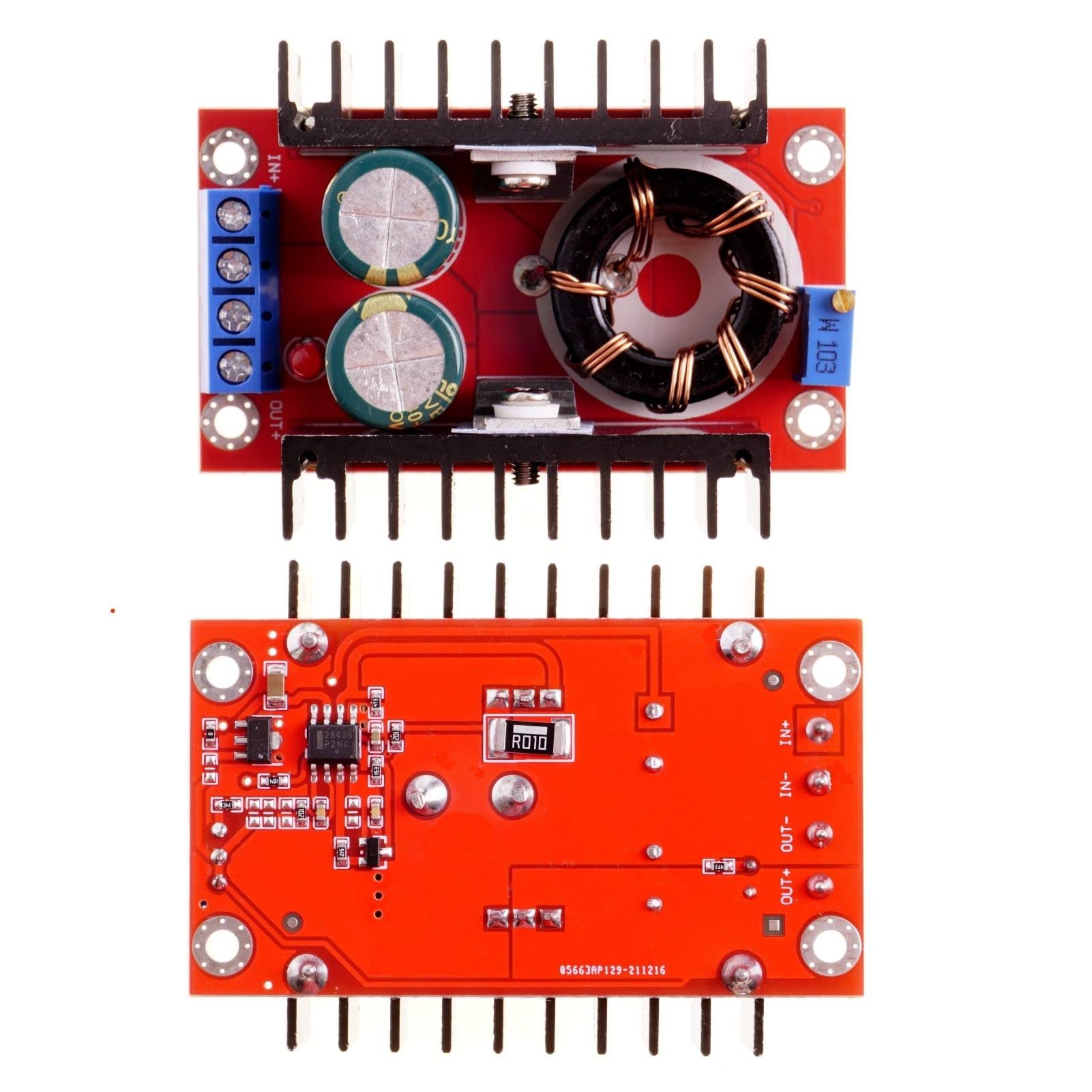 Convertitore Boost DC-DC Shanrya 4.5-32V A 5-35V 4A Con Voltmetro Digitale - Regolabile