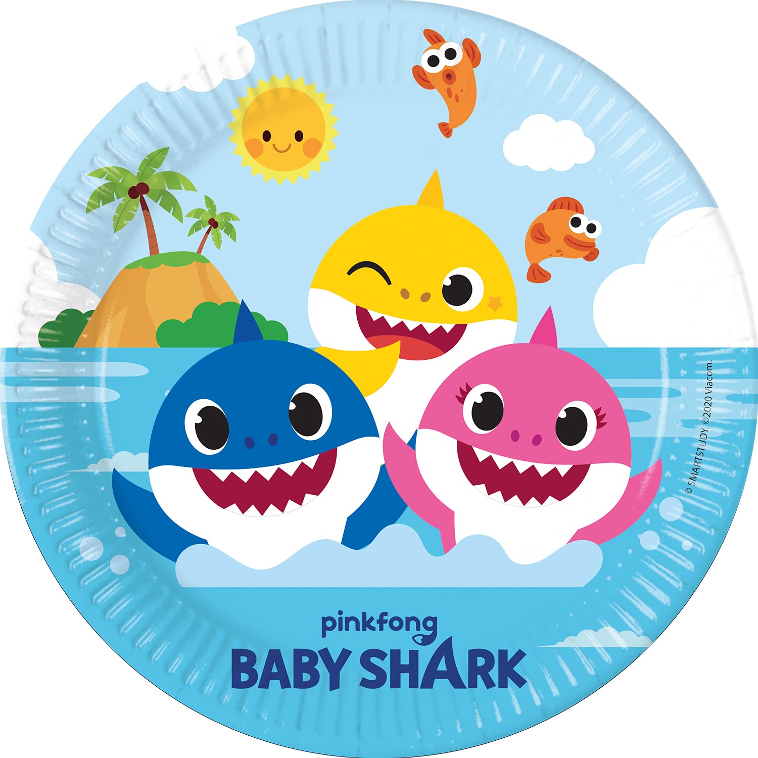 Baby Shark Party Plates â Pack of 8 | 23cm Disposable Paper Plates NEW