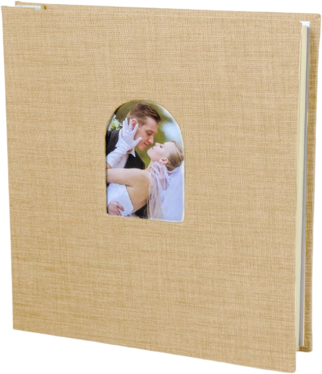 Arched Front Window 10inch Photo Album 40 Pockets Thick Cardboards Pages Writing Space for Wide Compatible