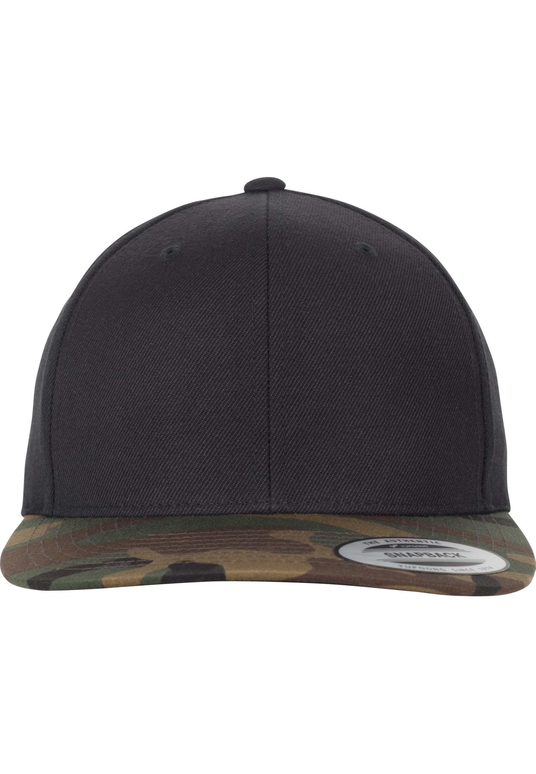 Flexfit Classic Snapback 2-Tone Cap, Blk/Green Camo, one Size