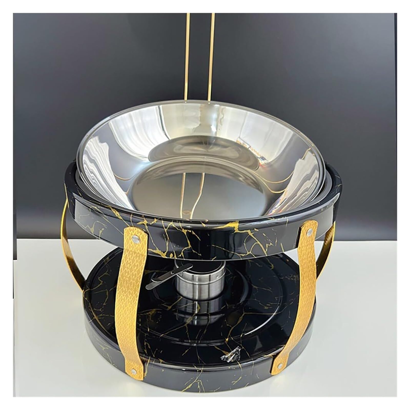 Juego de Buffet de Plato Calentador de Acero Inoxidable 8QT | Calentadores de buffet con impresión por transferencia de agua for fiestas, banquetes, buffets y bodas