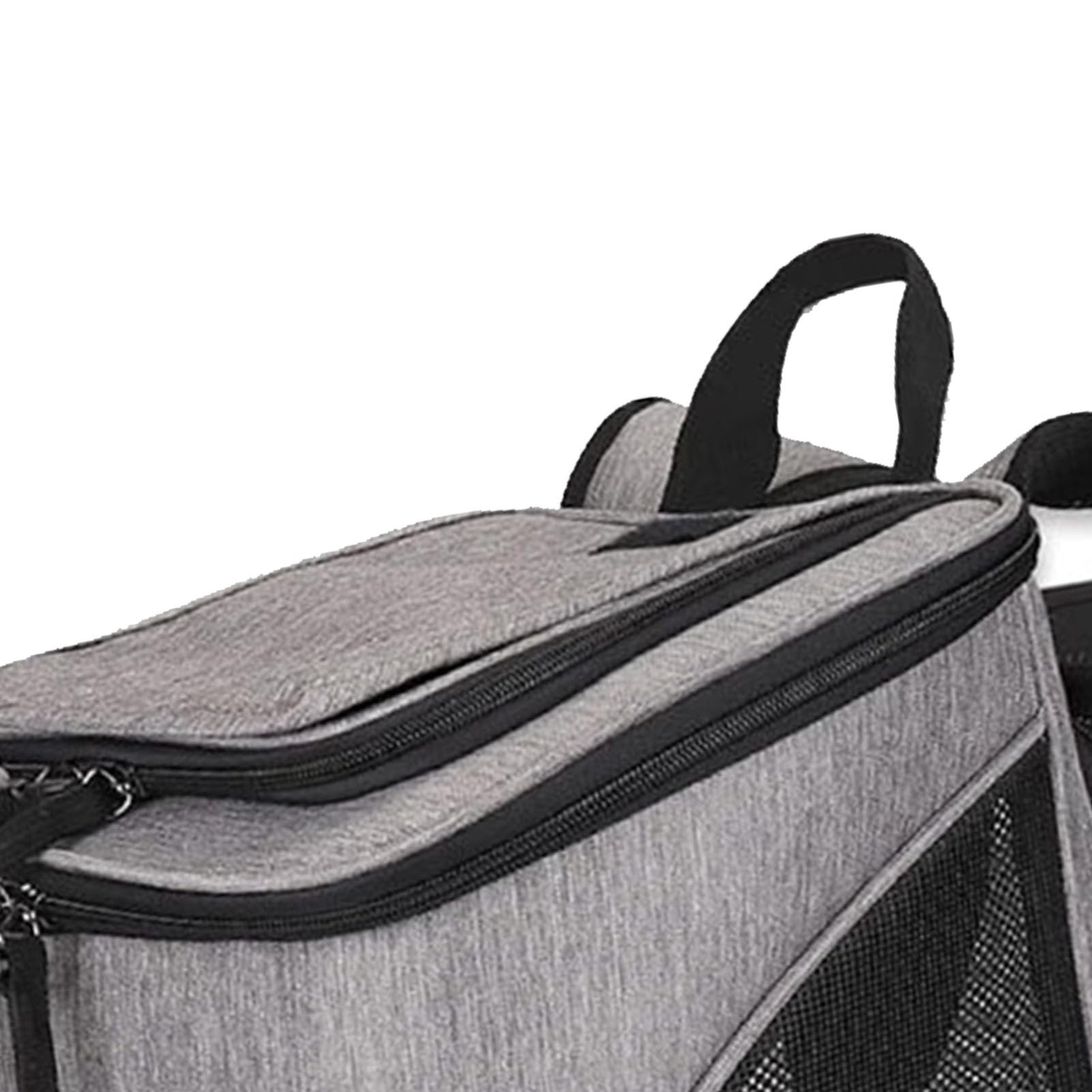 Greensen Große Katzen-Tasche, Erweiterbare Haustiertasche mit Mesh-Fenstern und Plüschkissen, für Kleine Bis Mittelgroße Katzen und Hunde Bis zu 8 Kg, Reisen Wandern Camping (Grey)