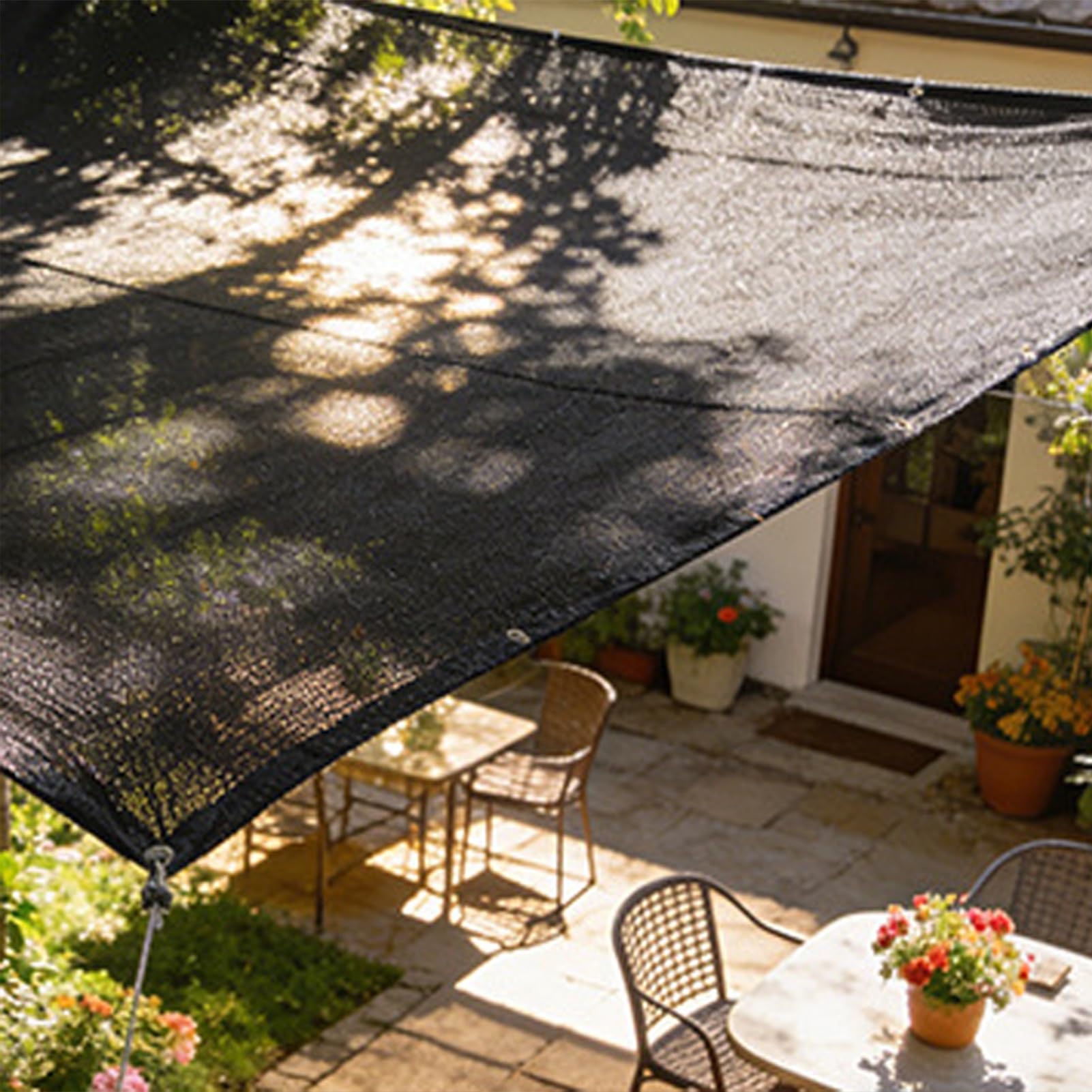 Pergola Et Poulailler Filet D'ombrage Optimal pour La Croissance des Plantes Pare-Soleil Résistant Aux UV pour Jardin, Balcon Et Toit Extérieur Toile D'ombrage
