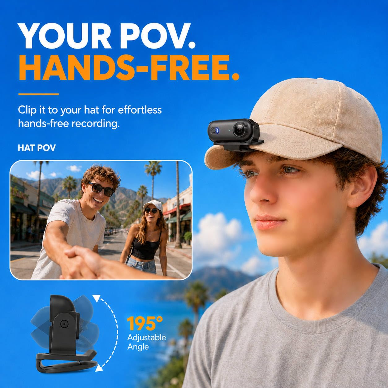 H88 4K Body Camera con registrazione audio e video, videocamera impermeabile 4K, magnetica e clip a 360°, batteria 120 min per ciclismo, passeggiate con animali domestici (4K-Pro-64G)