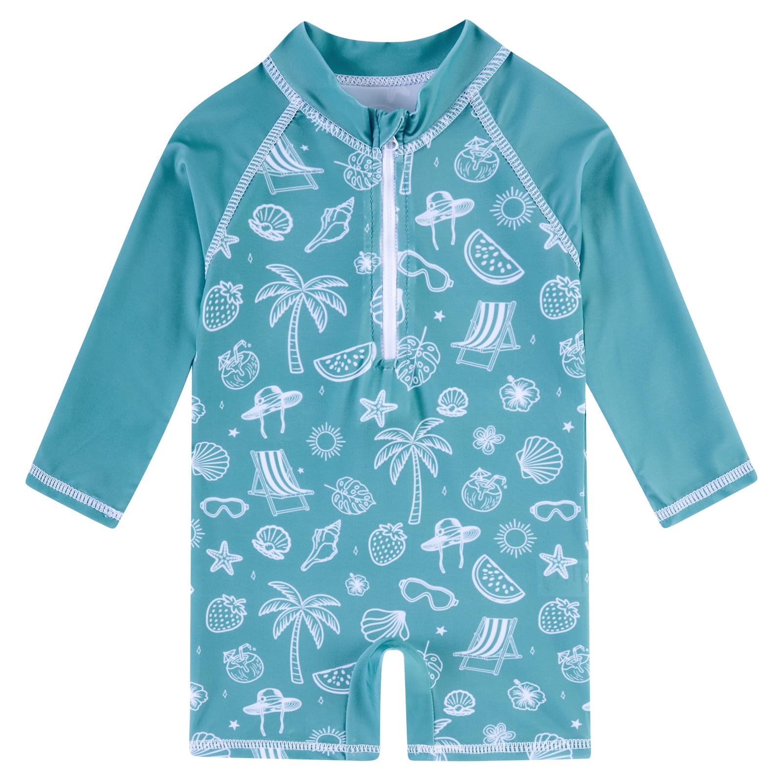 uideazone 3M-3T Toddler Baby Boys UPF 50+ One Piece Rash Guard Swimsuit