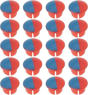 20 Piezas Indicadores de Grifo Que Indican Agua Caliente Fría Etiquetas Rojas Azules para Grifos de Cocina Lavabos Cubiertas Aptos para Orificios de Grifo de Agua de 6,7 Mm (rojo Azul)
