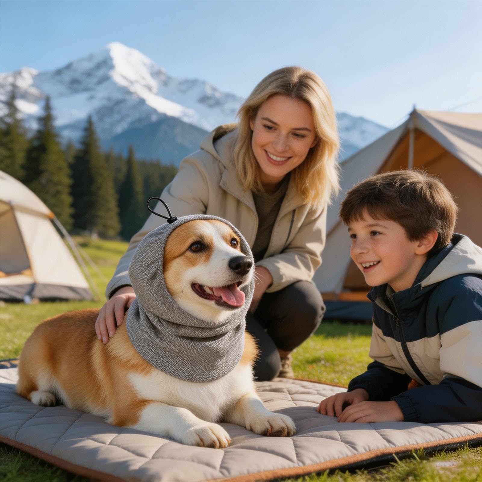 Copriorecchie Cane Rinfrescante, Copertura Per Cani Regolabile Snood Estivo Per Cani Per Canis Ideale Per Estate Spiaggia Giochi Viaggi Passeggiate