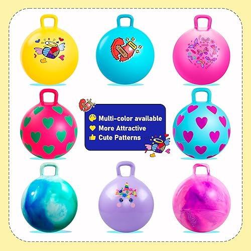 Miniatura 8 de EVERICH TOY Bola amarilla de la tolva de 18 pulgadas para el patrón del corazón de los niños