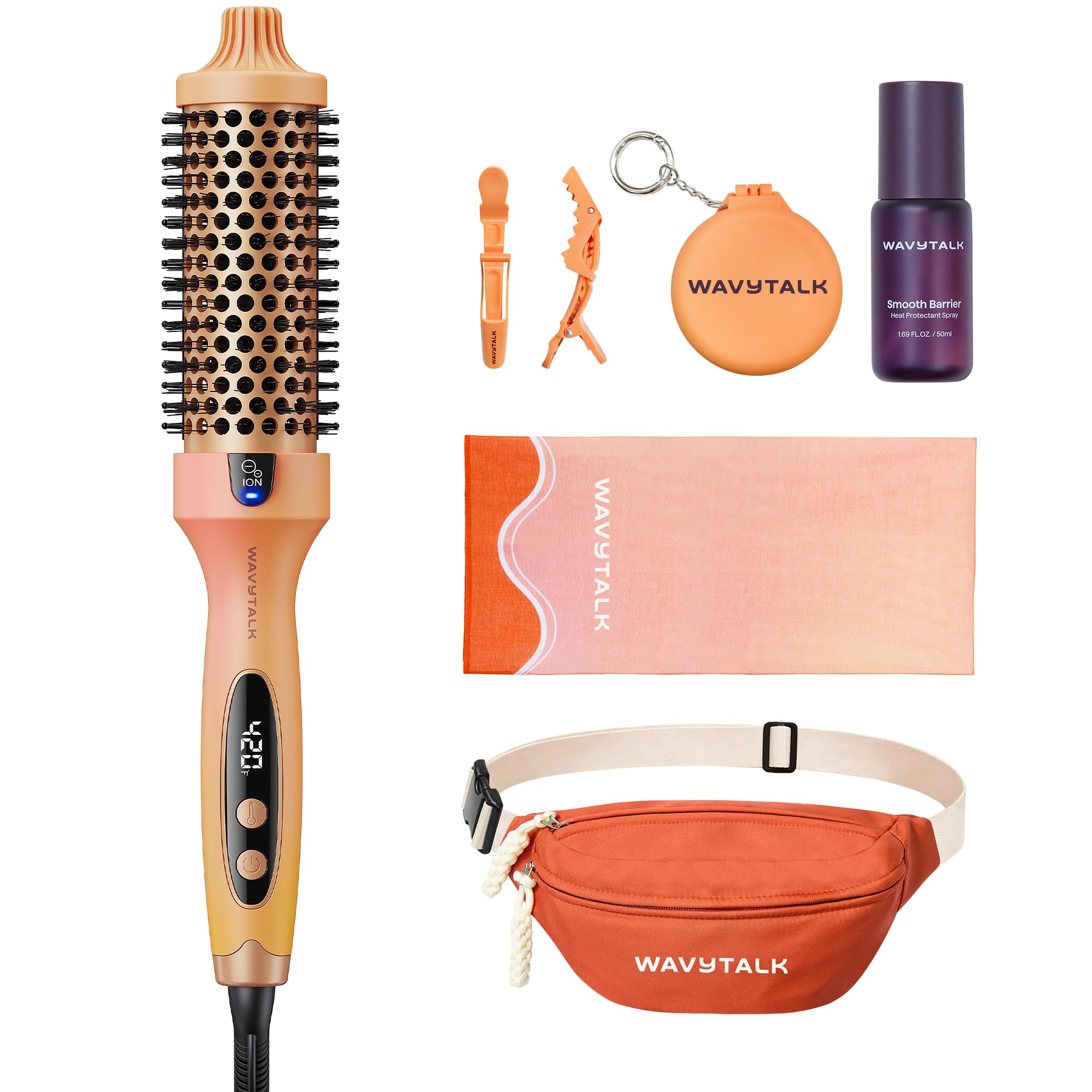Wavytalk VIP Volume Blowout Boost Festival Bundle 1.5″ Orange