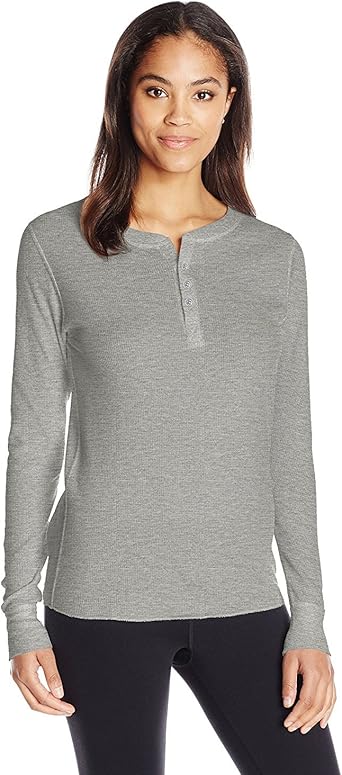 hanes thermal henley