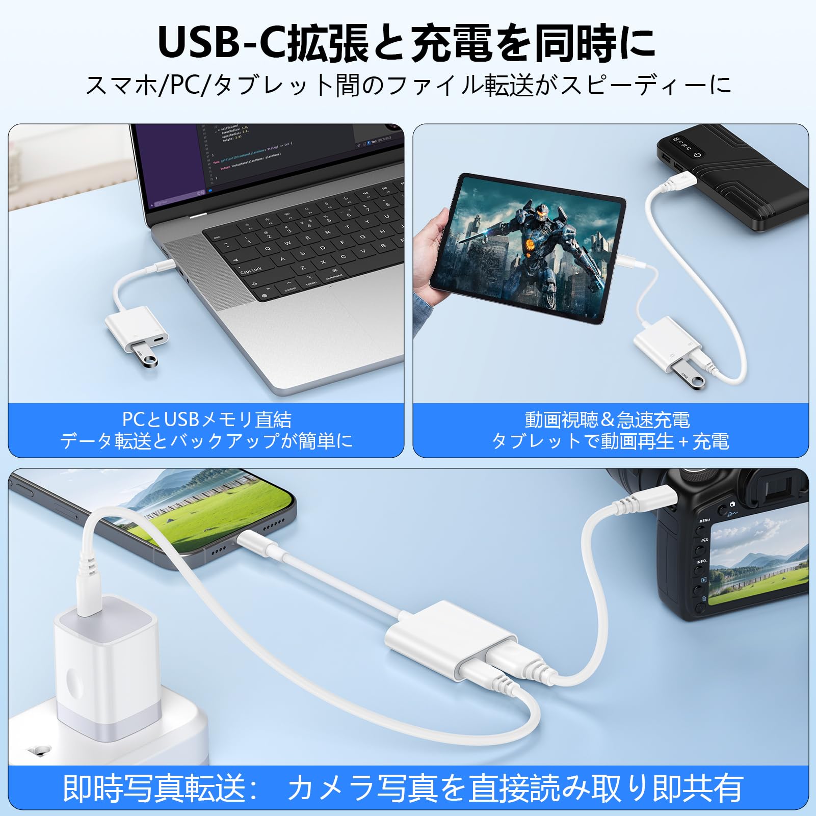 Amazon.co.jp: Viviber Type-C USB 変換アダプタ OTG変換ケーブル