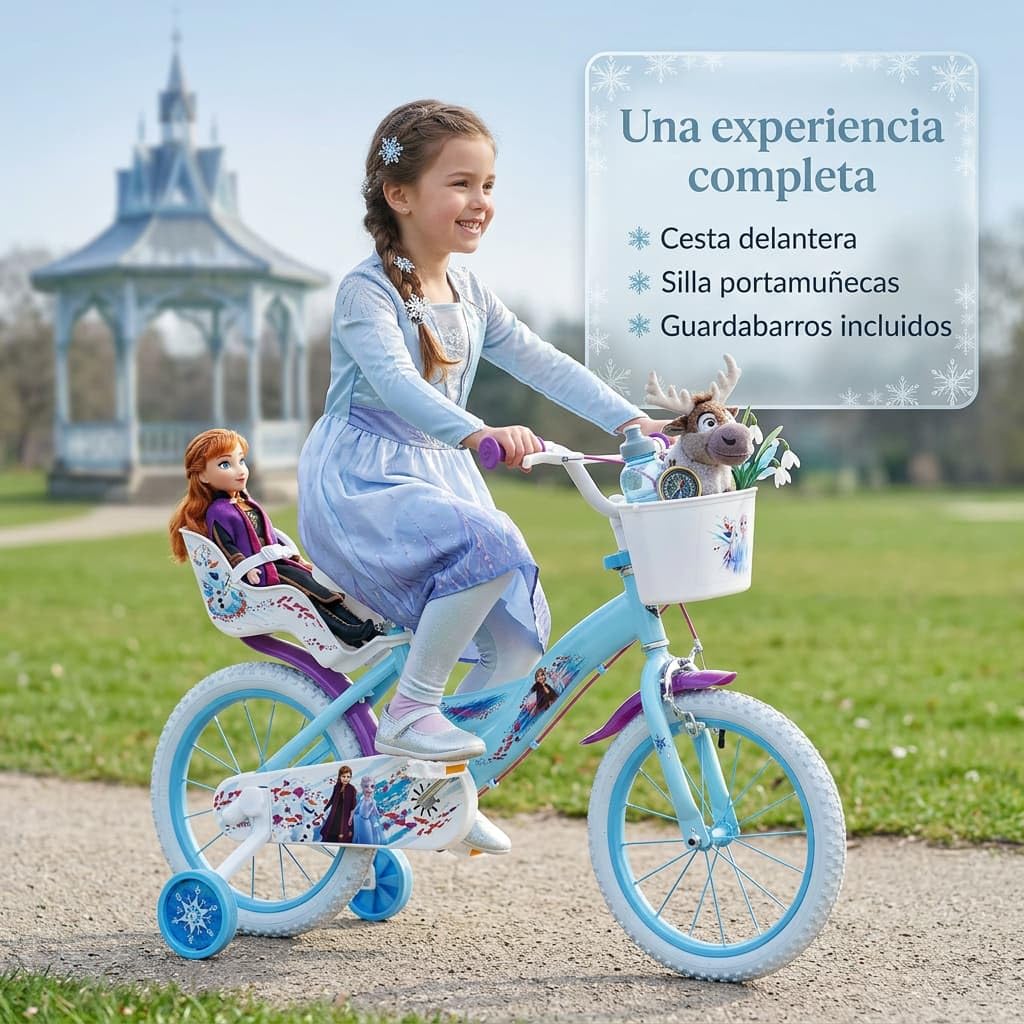 TOIMSA Bicicletta 16" Frozen Huffy 5/8 anni, multicolore, 16694