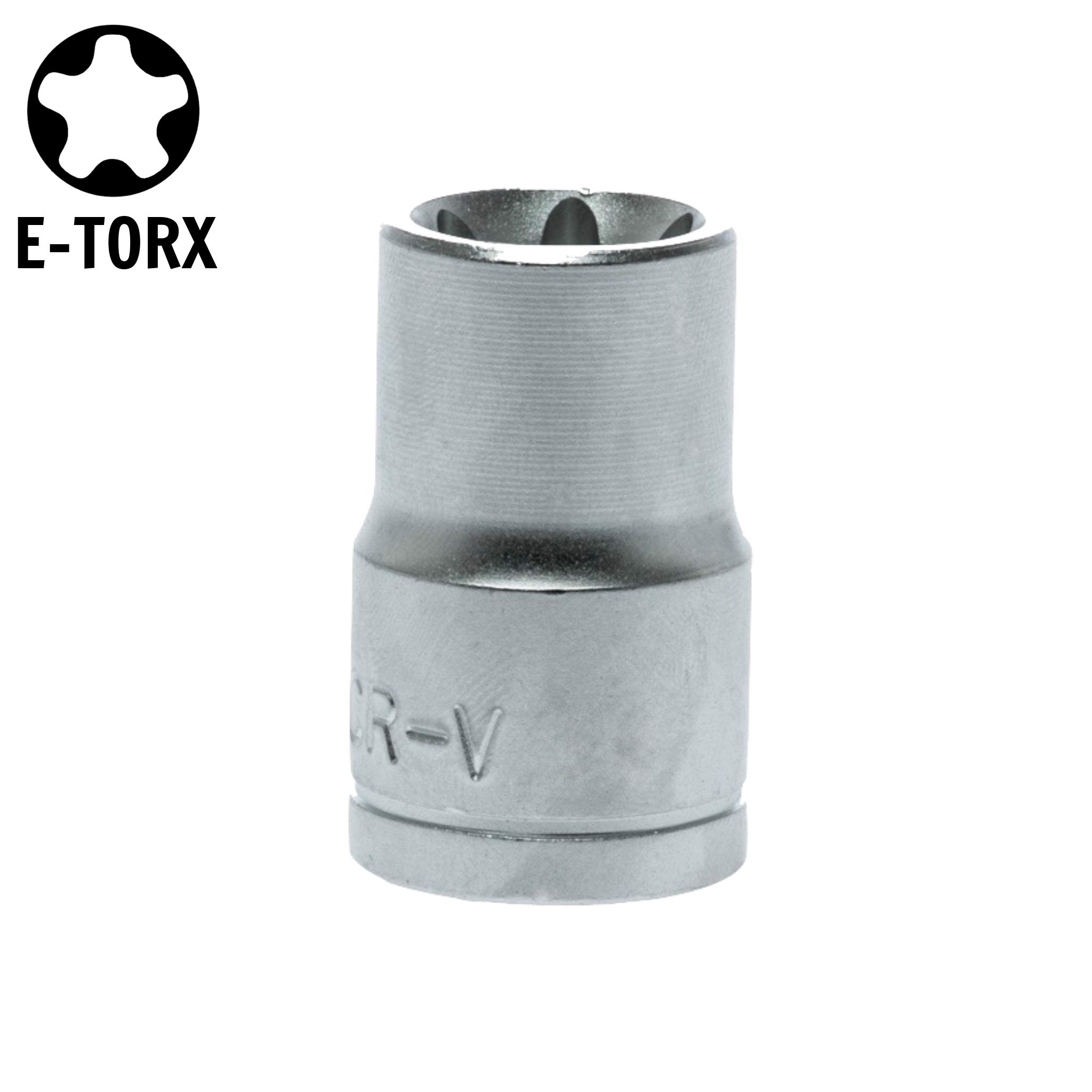 Teng Tools E20 1/2 Inch Drive Female E-Torx Star TX-E Chrome Vanadium Socket | Mechanic Tool | Hand Tool - M120720-C