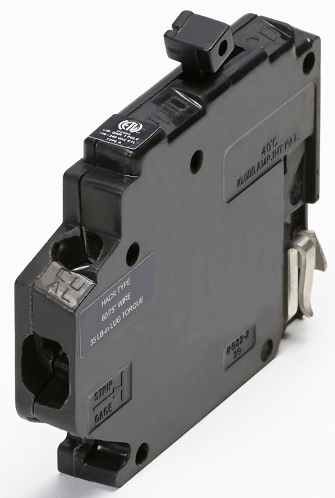 Connecticut Electric UBITB-A115R New Challenger MH115-R Type-A Replacement. One Pole 15 Amp Right Clip Circuit Breaker Manufactured