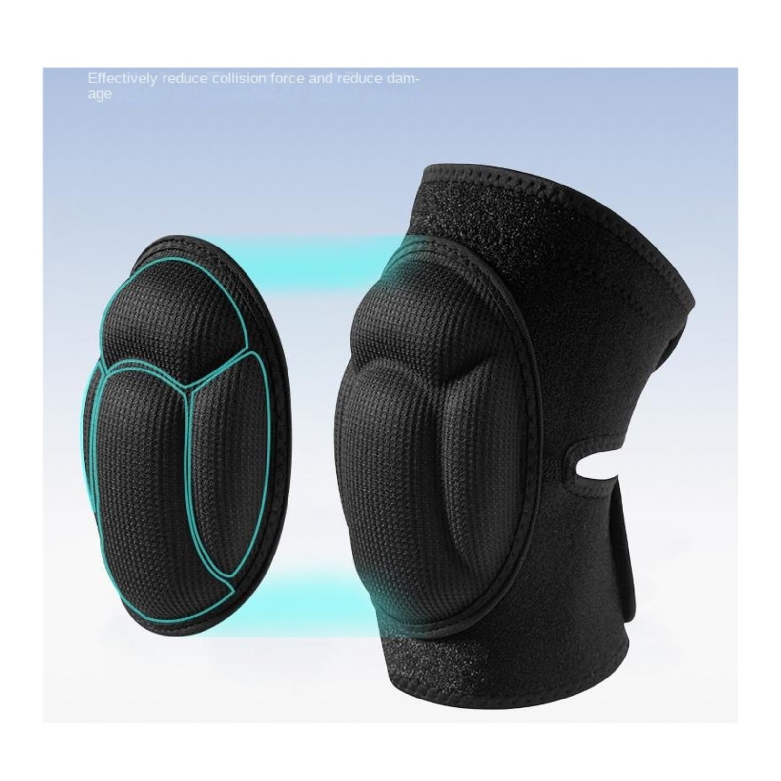 Knie Sleeve Knie Bandage Ein Paar Knieschützer, geeignet for Outdoor-Sport, Reinigung, Gartenarbeit Knieorthese Sport-Knieschoner(Black-Anti-slip,XL)