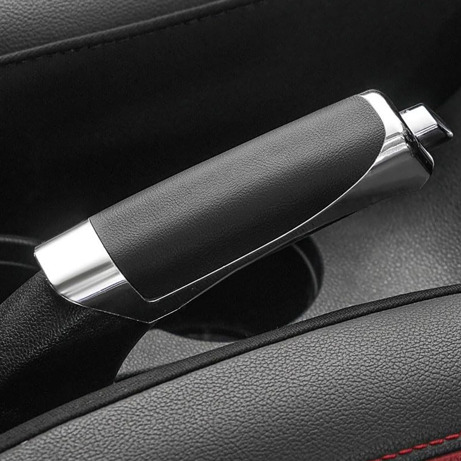 ZQRHHWINY For Peugeot 206 CC (2D) / 207 CC (WD) / 307 CC (3B) Handbrake Cover Leather Texture Parking Brake Grip Anti Slip Scratch Resistant Handle Sleeve Styling Trim handbrake protector,A
