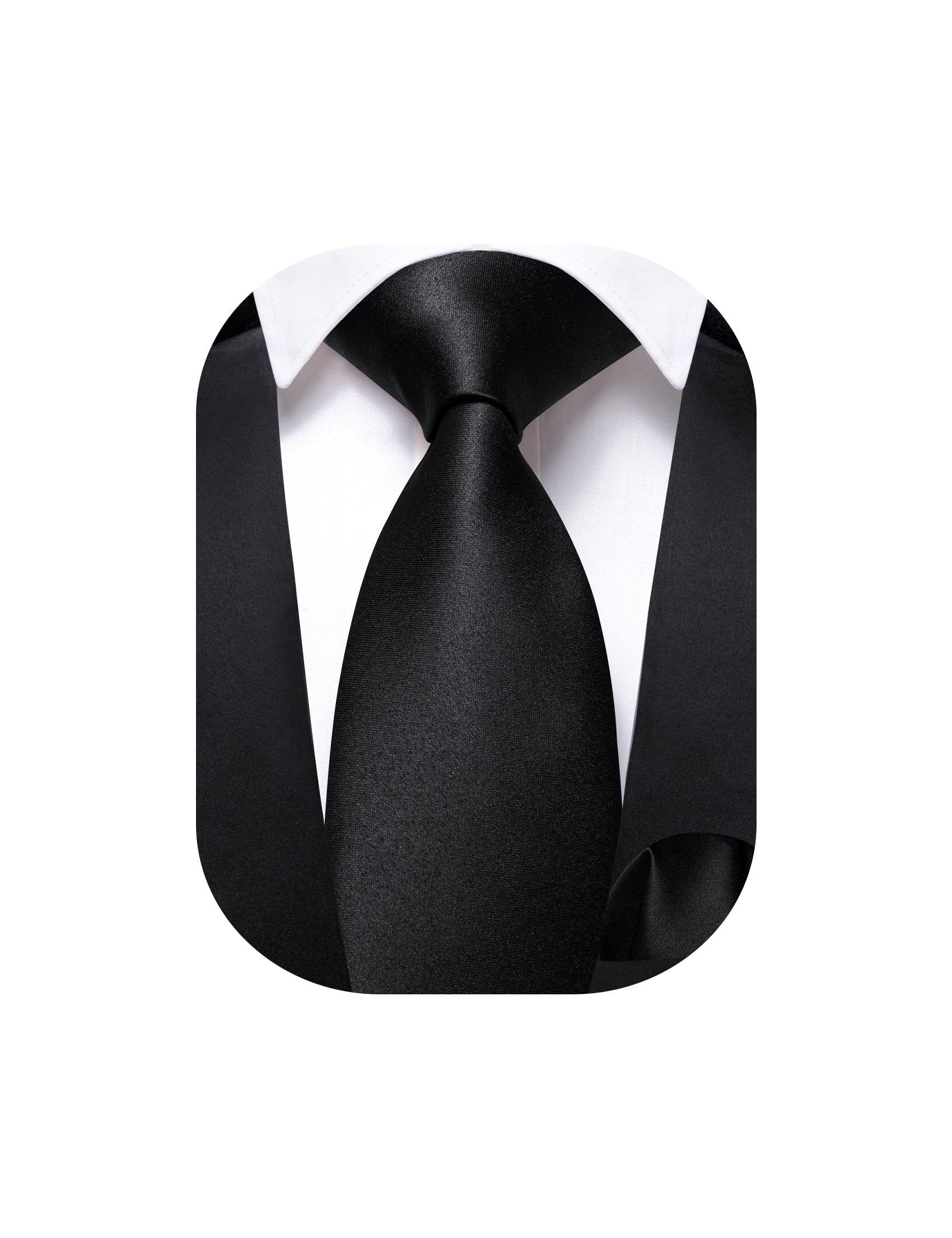 Barry.Wang Boys Ties Pre-Tied Satin Solid Color Kids Tie Pocket Square Set Adjustable Formal Necktie Graduation School