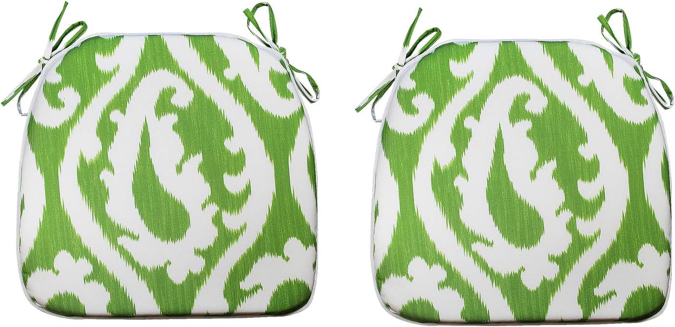 FBTS Prime Outdoor Seat Cushions Set of 2 Patio Chair Cushions with Ties 16x17 Inch