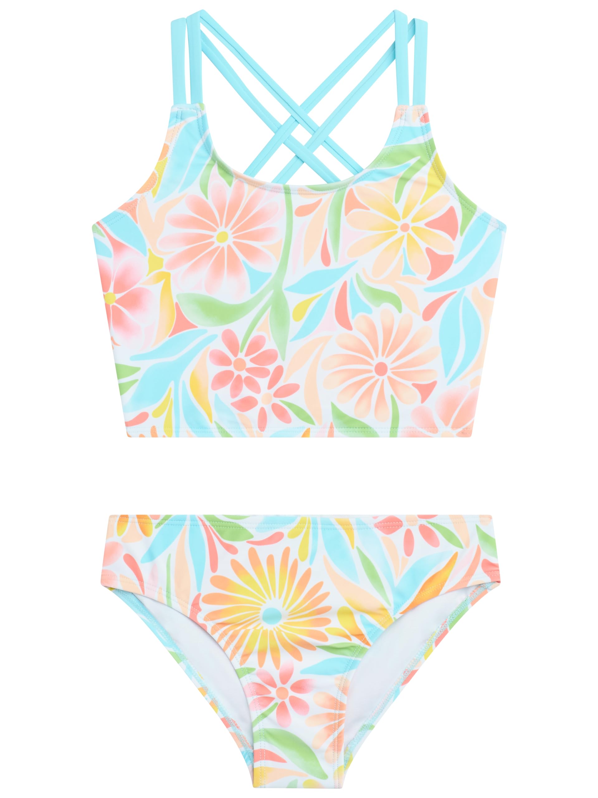 Kanu Surf Girls Waverly UPF 50 Beach Sport Criss-Cross Tankini