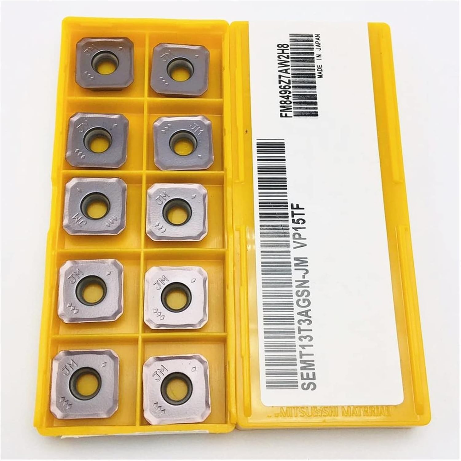 Carbide Tool Turning Insert SEMT13T3AGSN-JM VP15TF Carbide Insert Turning Tool CNC Milling Insert SEMT 13T3 Lathe Tool Boring Tool (Angle : SEMT13T3-JM VP15TF, Shank Diameter : 10PCS(1box))