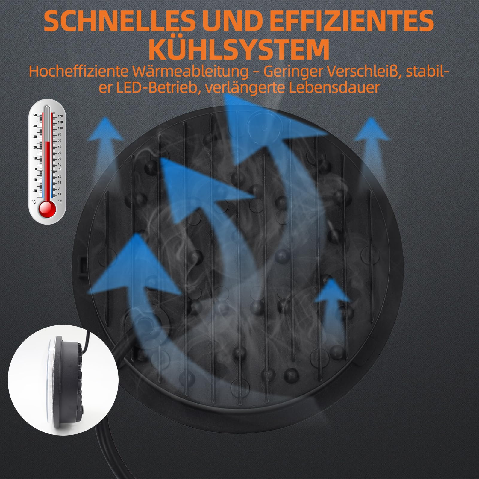 5,75" Scheinwerfer mit DRL Hi/Lo Abblendlicht Passend für Simson S51 S70 S50 S50B