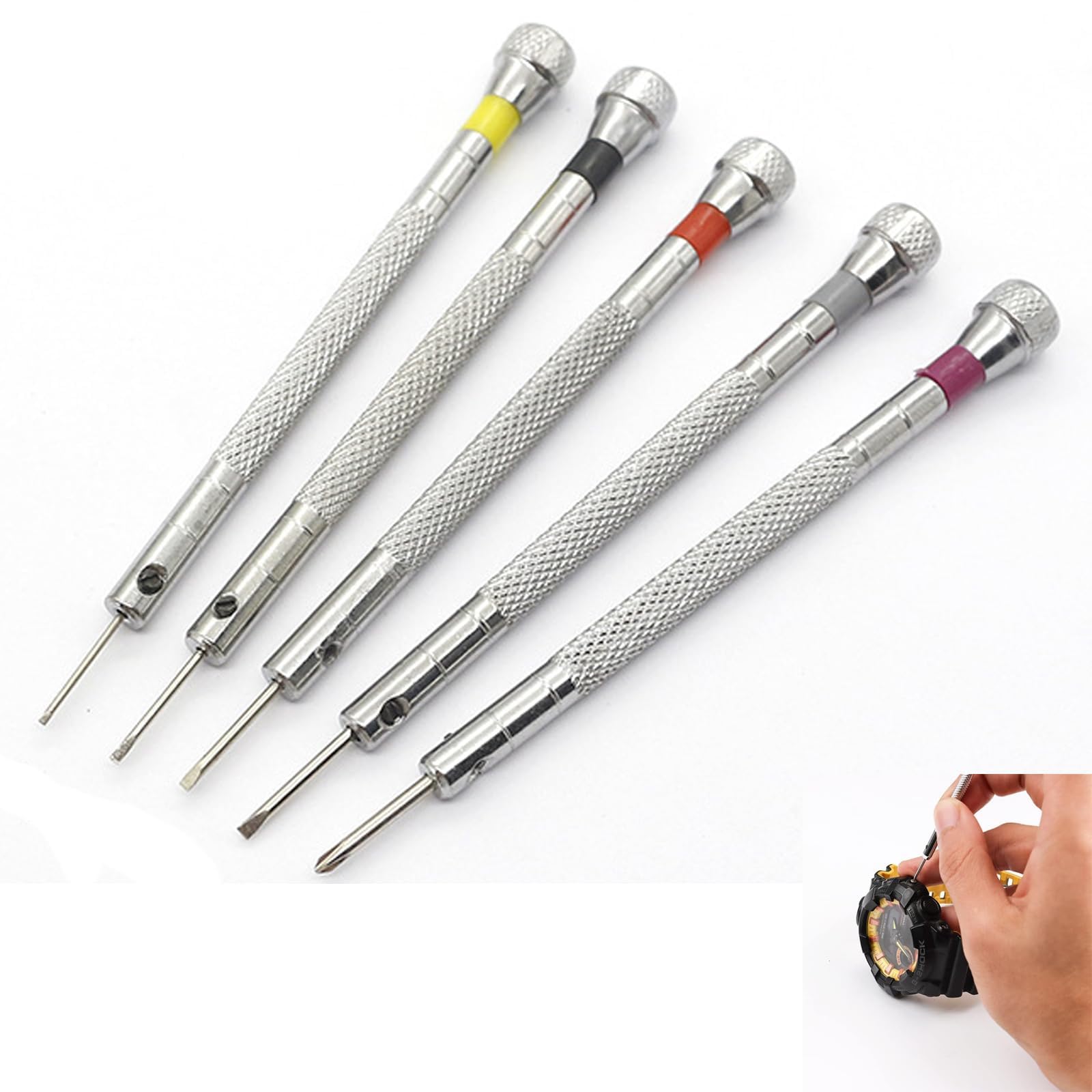HZZXCH 5Pcs Small Flat Head Screwdrivers Glasses Screwdriver Glasses Repair Kit Watch Screwdriver Set Watch Repair Tool Kit Small Screwdriver Set for Glasses Jewelry Laptop Watch