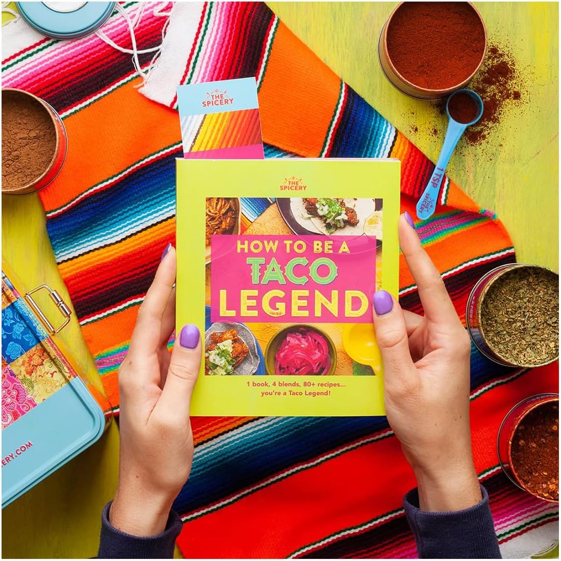 How to be a Taco Legend Cookbook Kit from The Spicery | 80+ Mexican Recipes | Easily Create a Range of Mexican Delights with These 4 Spice Blends | Refills Available