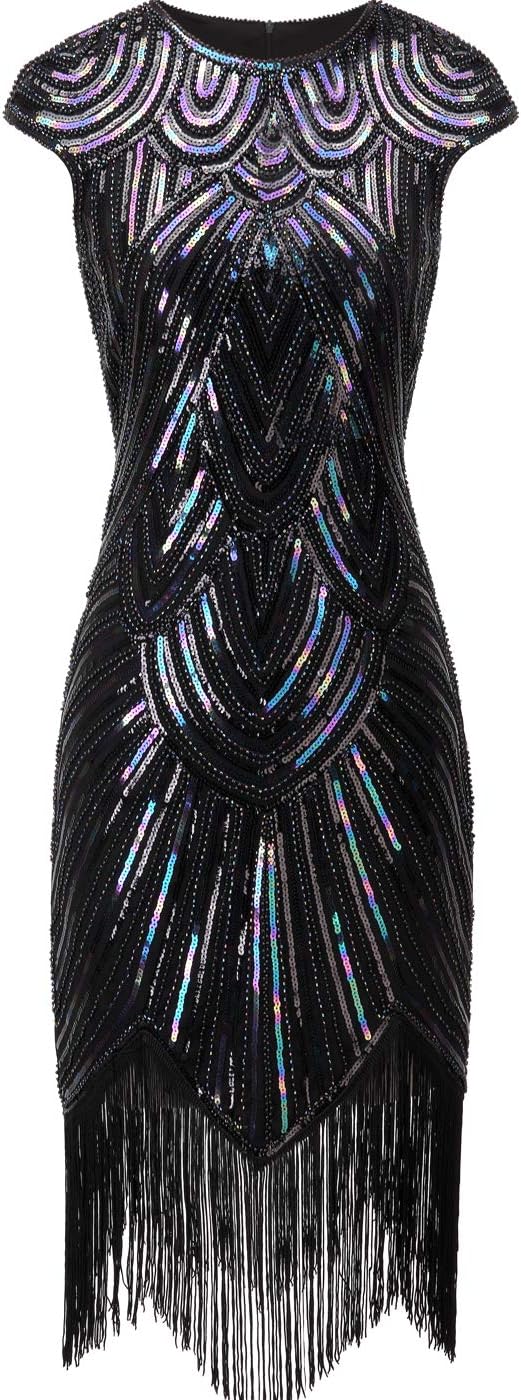 Black With Colorful Sequins