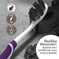 Vista 5 de GuruNanda Butter on Gums - Cepillo de dientes de carbón - Más de 8,000 cerdas Softex para dientes y encías sensibles, ayuda al blanqueamiento