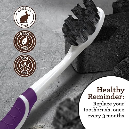 Miniatura 5 de GuruNanda Butter on Gums - Cepillo de dientes de carbón - Más de 8,000 cerdas Softex para dientes y encías sensibles, ayuda al blanqueamiento