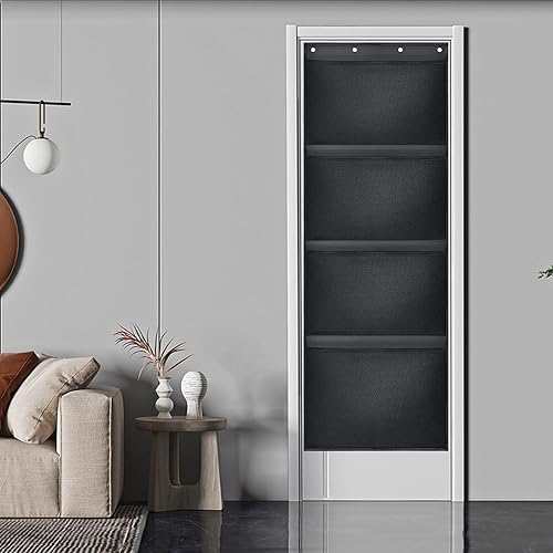 Miniatura 2 de Wallfire Almacenamiento colgante de animales de peluche, organizador colgante sobre la puerta con 4 bolsillos soporte para accesorios de bebé, idea