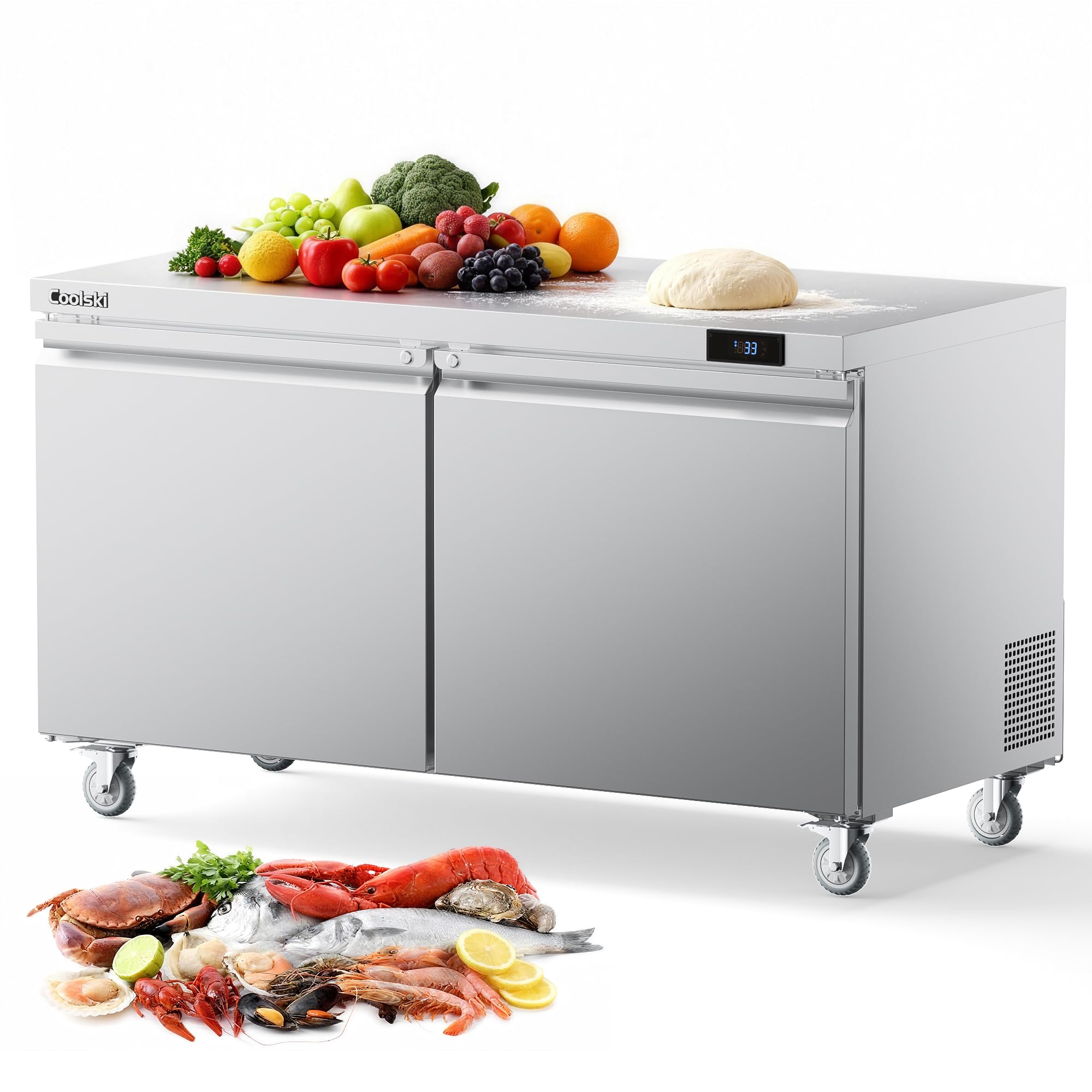 Coolski MTR60 17.2 cu ft Compact Fridge Stainless Steel