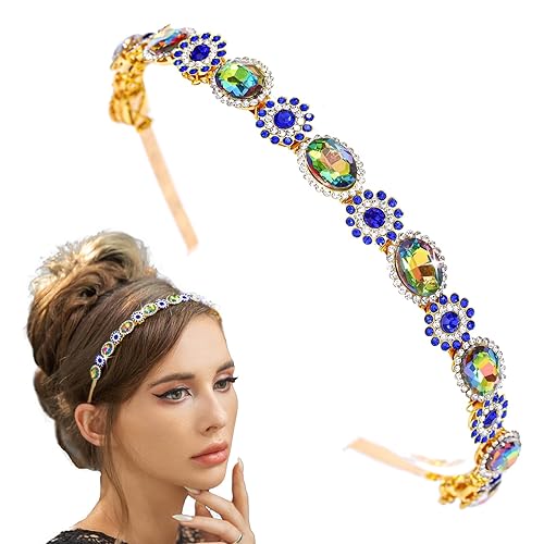 Miniatura 1 de Diadema de diamantes de imitación hecha a mano con cristales de girasol, vintage, banquete, boda, fecha, accesorios para el cabello para mujeres y