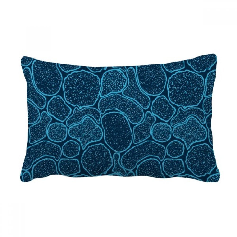 Oreiller lombaire cellules bleu pour decorer un cabinet medical ou salon