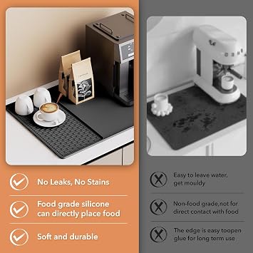 Silicone Coffee Machine Mat Silicone Coffee Mat 60 x 40 cm Silicone Mat Coffee Machine Coffee Machine Pad Fireproof Mat Coffee Machine Mat