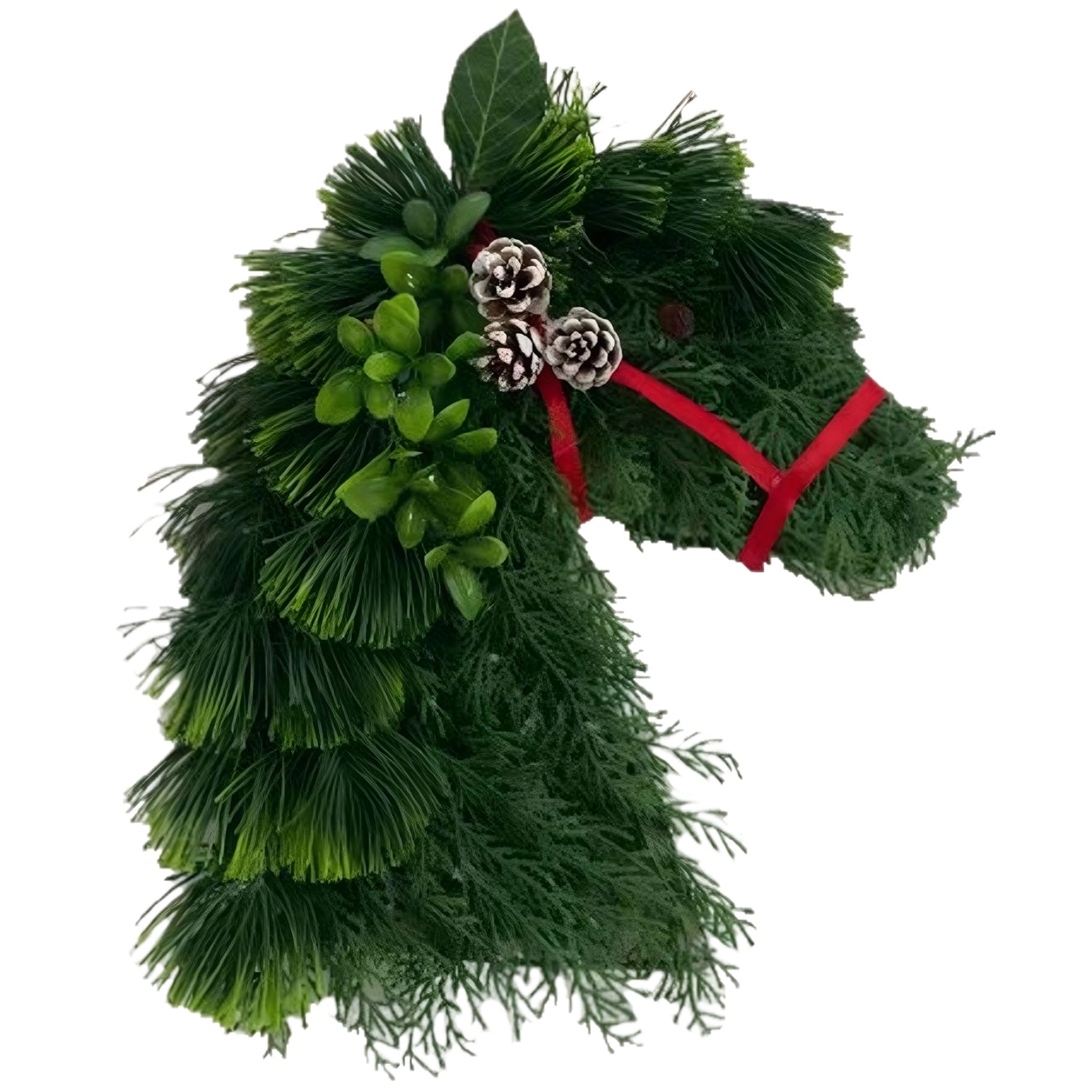Coronas Verdes para la Puerta Delantera Cabeza de Navidad Corona navideña 15.75 Pulgadas Coronas Verdes Artificiales para la Puerta Delantera con Cinta roja y Corona de Navidad para la Puerta de la p