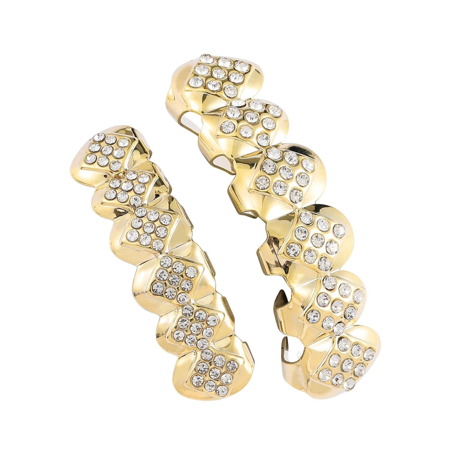 Hip Hop Grills Diamante Plated Removable Punk For Cosplay Gift Golden-image-19