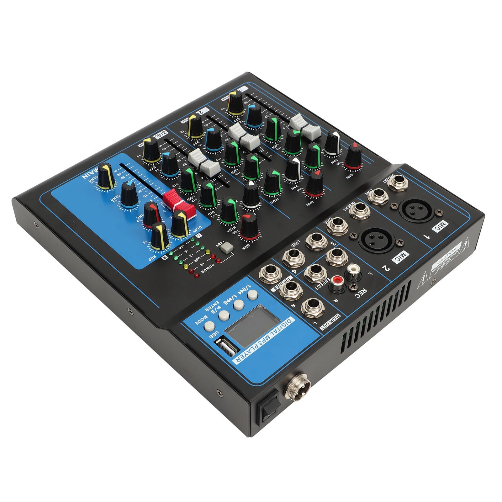 Mixer, Console per Tavola Armonica in Metallo con Regolazione Fine per Studio di Registrazione (Spina UE 220V)