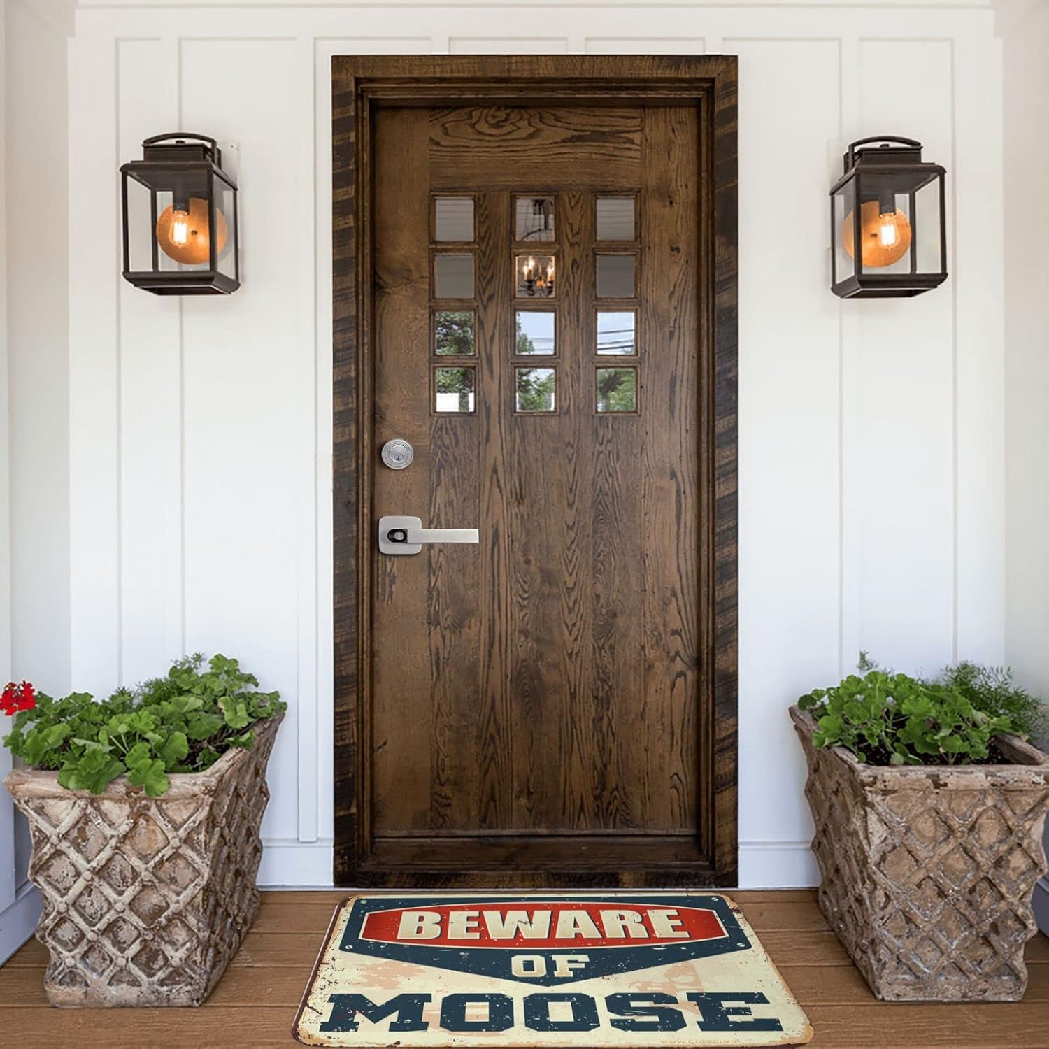 Friends Door Mat Beware of Moose Rug Boys Room Decor Teenager Welcome Mats Indoor(65X90CM)