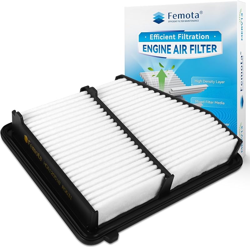 Filtro de ar do motor Femota CA12051 para Honda Civic 2.0L aspirado e HR-V 2023 – 1 unidade
